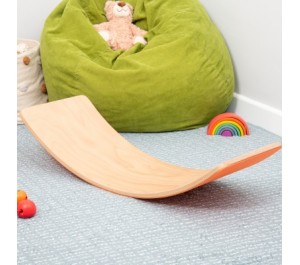 TAVOLA DI EQUILIBRIO MONTESSORI IN LEGNO CON FONDO IN FELTRO