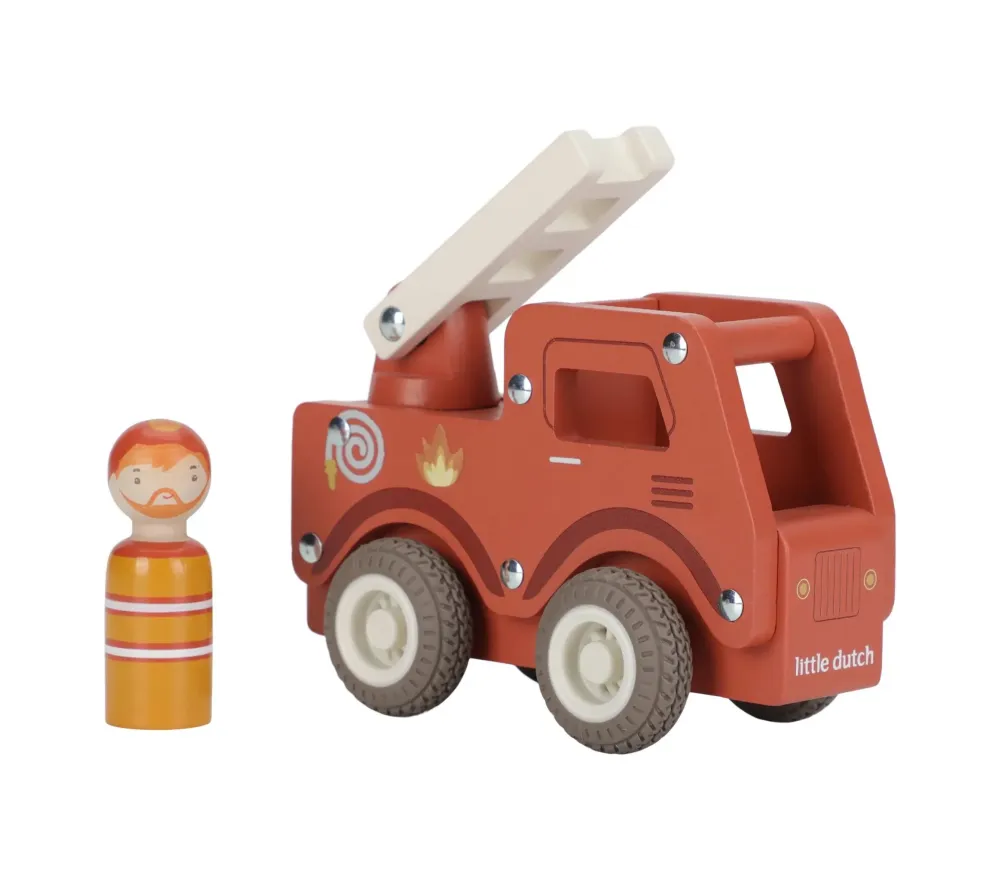 CAMION DEI POMPIERI IN LEGNO