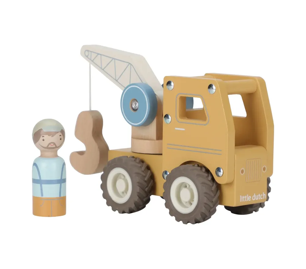 CAMION CON GRU IN LEGNO CAMION CON GRU IN LEGNO