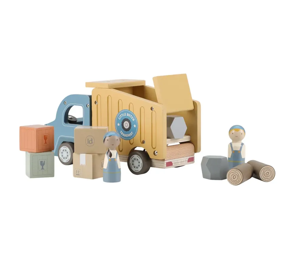 CAMION DELLA SPAZZATURA IN LEGNO CAMION DELLA SPAZZATURA IN LEGNO