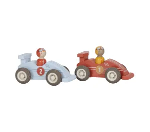SET DI 2 AUTO DA CORSA IN LEGNO A RETROCARICA