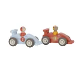 SET DI 2 AUTO DA CORSA IN LEGNO A RETROCARICA