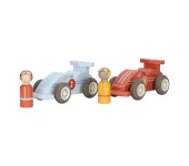 SET DI 2 AUTO DA CORSA IN LEGNO A RETROCARICA