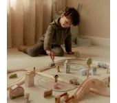 SET FERROVIA CON TRENINO IN LEGNO XL - NEW