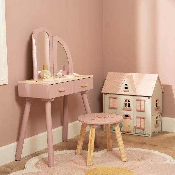 Julian Bowen Set Toeletta Mallory Con Sgabello - Rovere Massello E Impiallacciatura, 6 Cassetti, 142 Cm