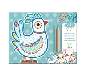 DISEGNI CON COLORE DA RIVELARE - ANIMALI DEL BOSCO