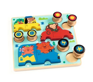 PUZZLE IN LEGNO E VEICOLI CON RUOTE - PUZZ E ROLL