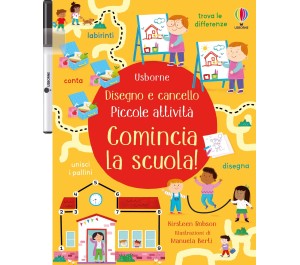 LIBRO PREGRAFISMO DISEGNO E CANCELLO - PICCOLE ATTIVITA' - COMINCIA LA SCUOLA