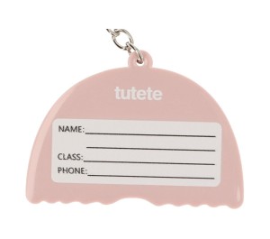 PORTACHIAVI IN SILICONE CON TARGHETTA PER NOME - ARCOBALENO