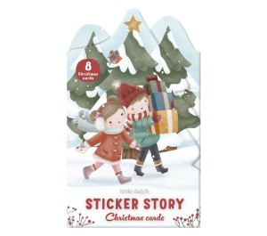 STICKER STORY CHRISTMAS CARDS - CARTOLINE DI NATALE CON ADESIVI