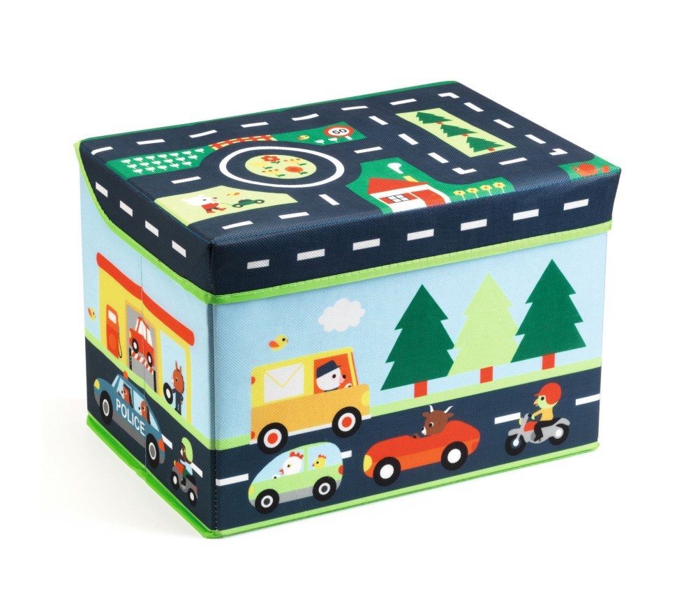 SCATOLA PORTAGIOCHI CON SEDUTA - CIRCUITO