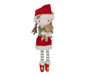BAMBOLA MORBIDA DI NATALE - ROSA
