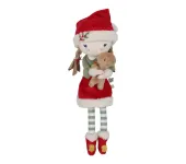 BAMBOLA MORBIDA DI NATALE - ROSA