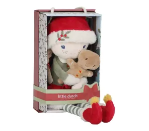 BAMBOLA MORBIDA DI NATALE - ROSA