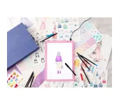 ATELIER DELLA STILISTA CON TAVOLETTA LUMINOSA