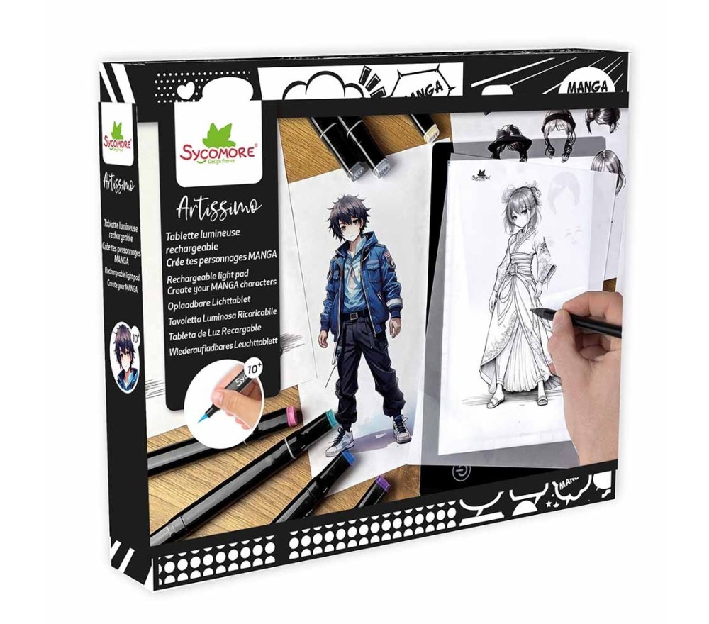 A SCUOLA DI MANGA CON TAVOLETTA LUMINOSA A SCUOLA DI MANGA CON TAVOLETTA LUMINOSA