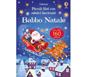 PICCOLO LIBRO CON ADESIVI LUCCICANTI - BABBO NATALE