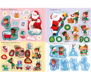 PICCOLO LIBRO CON ADESIVI LUCCICANTI - BABBO NATALE