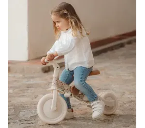 BICI TRICICLO CON MANICO 5 IN 1 LITTLE DUTCH - BIANCO A FIORI