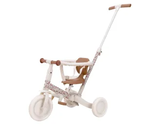 BICI TRICICLO CON MANICO 5 IN 1 LITTLE DUTCH - BIANCO A FIORI