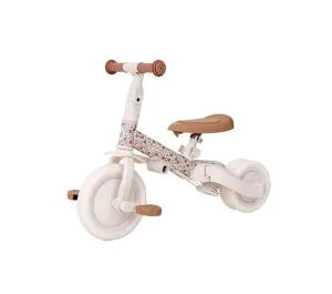 BICI TRICICLO CON MANICO 5 IN 1 LITTLE DUTCH - BIANCO A FIORI