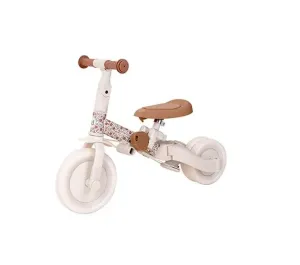 BICI TRICICLO CON MANICO 5 IN 1 LITTLE DUTCH - BIANCO A FIORI