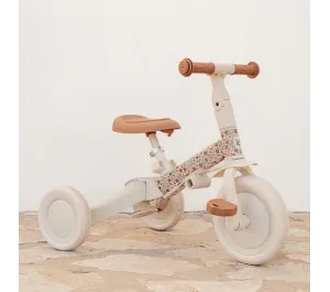 BICI TRICICLO CON MANICO 5 IN 1 LITTLE DUTCH - BIANCO A FIORI