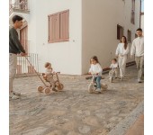 BICI TRICICLO CON MANICO 5 IN 1 LITTLE DUTCH - BIANCO A FIORI