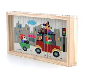 PUZZLE IN LEGNO 4 DIMENSIONI - TRASPORTI