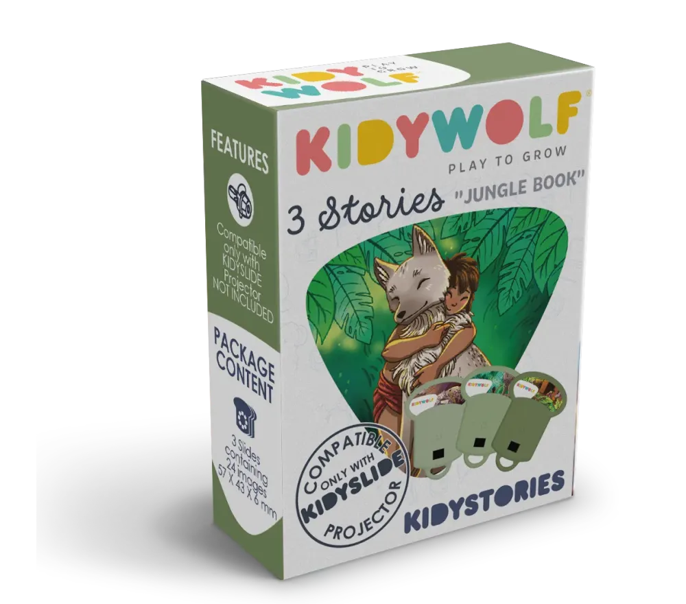 SET DISCHETTI PER PROIETTORE DI STORIE KIDYSLIDE - GIUNGLA