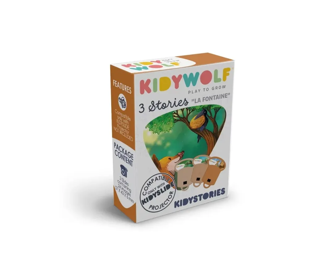 SET DISCHETTI PER PROIETTORE DI STORIE KIDYSLIDE - FIABE DI LAFONTAINE