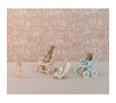 PASSEGGINO TOPINI BEBE' CON PALLINE -  AZZURRO