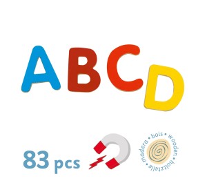 LETTERE MAIUSCOLE MAGNETICHE IN LEGNO