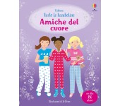 LIBRO CON ADESIVI - VESTO LE BAMBOLINE - AMICHE DEL CUORE