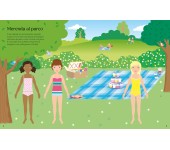 LIBRO CON ADESIVI - VESTO LE BAMBOLINE - AMICHE DEL CUORE