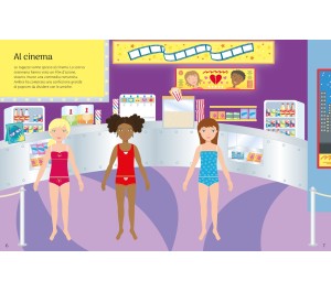 LIBRO CON ADESIVI - VESTO LE BAMBOLINE - AMICHE DEL CUORE