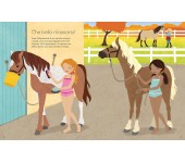 LIBRO CON ADESIVI - VESTO LE BAMBOLINE - IL CONCORSO IPPICO