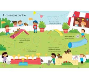 LIBRO PREGRAFISMO DISEGNO E CANCELLO - PICCOLE ATTIVITA' - AMICI ANIMALI