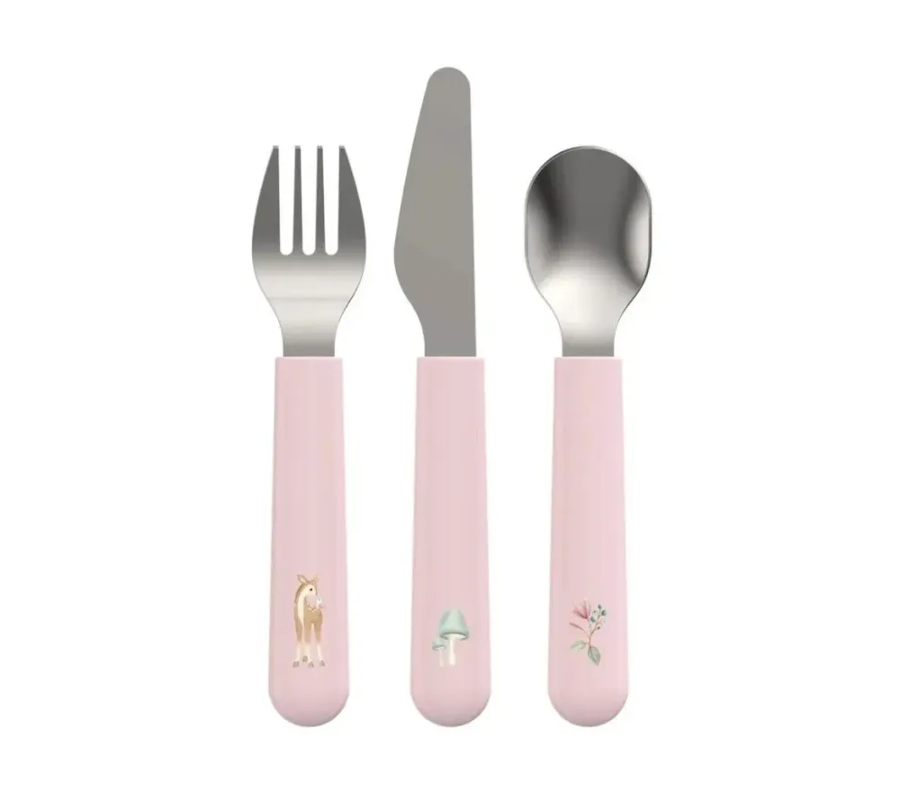 SET POSATE CUCCHIAIO COLTELLO E FORCHETTA - FAIRY GARDEN