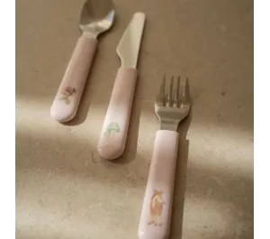 SET POSATE CUCCHIAIO COLTELLO E FORCHETTA - FAIRY GARDEN