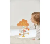 PALLA SENSORIALE IN LEGNO CON ELASTICI