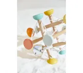 PALLA SENSORIALE IN LEGNO CON ELASTICI