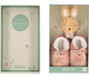 COFANETTO REGALO PANTOFOLINE E SONAGLINO - CONIGLIETTO