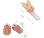 COFANETTO REGALO PANTOFOLINE E SONAGLINO - CONIGLIETTO