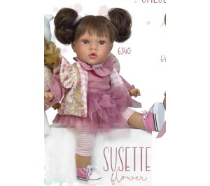 BAMBOLA SUSETTE FLOWER CASTANA 6340 - NINES D'ONIL