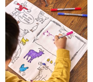 TOVAGLIETTA DA COLORARE RIUTILIZZABILE - FATTORIA