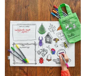 TOVAGLIETTA DA COLORARE RIUTILIZZABILE - BOSCO