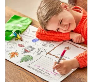 TOVAGLIETTA DA COLORARE RIUTILIZZABILE - BOSCO