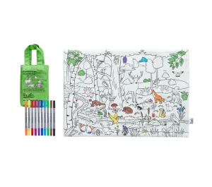 TOVAGLIETTA DA COLORARE RIUTILIZZABILE - BOSCO