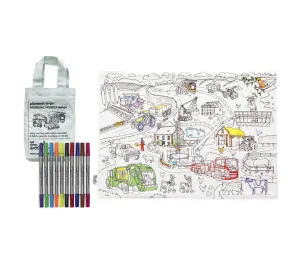 TOVAGLIETTA DA COLORARE RIUTILIZZABILE - VEICOLI